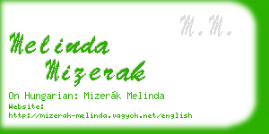 melinda mizerak business card