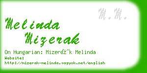 melinda mizerak business card